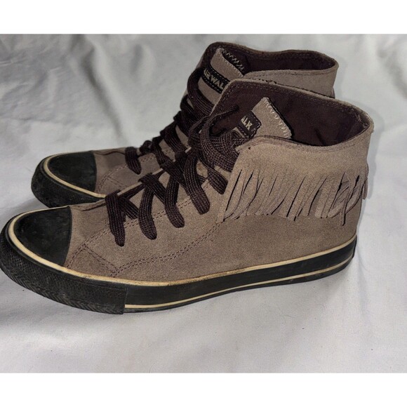 Converse Air Walk Shoes High Top Fringe Brown Skater Distressed Festival - Picture 6 of 14
